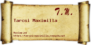 Tarcsi Maximilla névjegykártya
