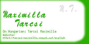 maximilla tarcsi business card